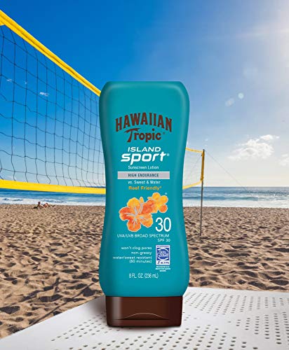 HAWAIIAN Tropic Lotion Island Sport Spf 30 - Crema Solar, Verde, 180 Mililitros