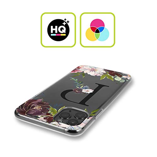 Head Case Designs Licenciado Oficialmente Nature Magick Letra R Floral Black Monogram 2 Carcasa de Gel de Silicona Compatible con Apple iPhone 13 Pro MAX