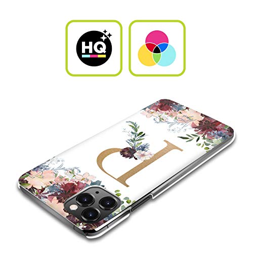 Head Case Designs Licenciado Oficialmente Nature Magick Letra R Flores Monograma Floral Oro 2 Carcasa rígida Compatible con Apple iPhone 13 Mini
