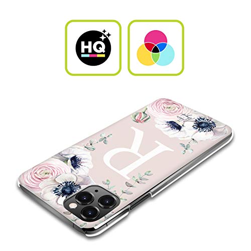 Head Case Designs Licenciado Oficialmente Nature Magick Letra R Monograma Floral Flores Rosadas 2 Carcasa rígida Compatible con Apple iPhone 13 Mini