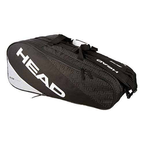 Head Elite 12R Monstercombi Bolsa de Tenis, Adultos Unisex, Negro/Blanco