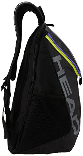 Head Mochila de Tenis (2 Raquetas, con Correas Acolchadas para el Hombro y Compartimento para Zapatos), Color Morado, Unisex, Negro/Mixto, Tour Team Backpack