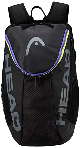 Head Mochila de Tenis (2 Raquetas, con Correas Acolchadas para el Hombro y Compartimento para Zapatos), Color Morado, Unisex, Negro/Mixto, Tour Team Backpack