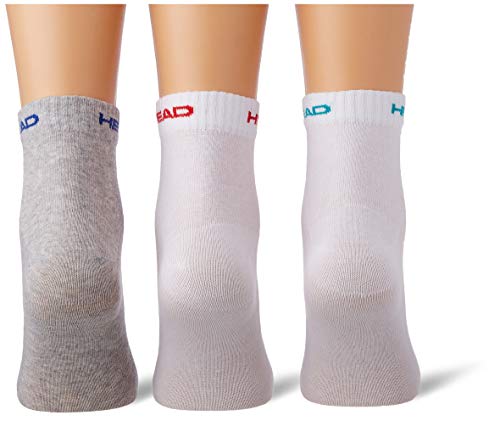 Head Performance Crew Socks (3 Pack) Calcetines, Grey Melange, 43/46 Unisex Adulto