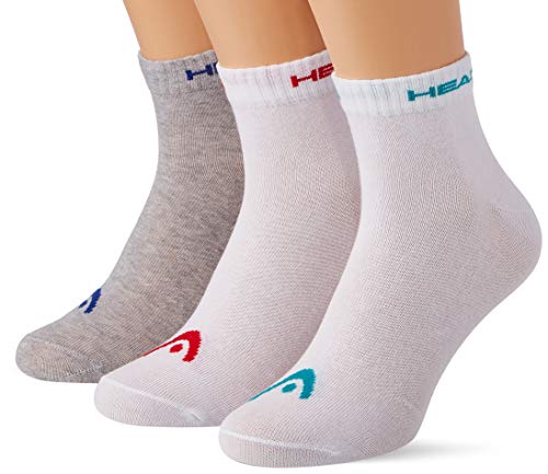 Head Performance Crew Socks (3 Pack) Calcetines, Grey Melange, 43/46 Unisex Adulto