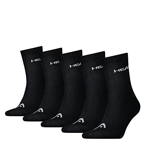 Head Short Crew Unisex, Black, 39/42, Pack Of 5