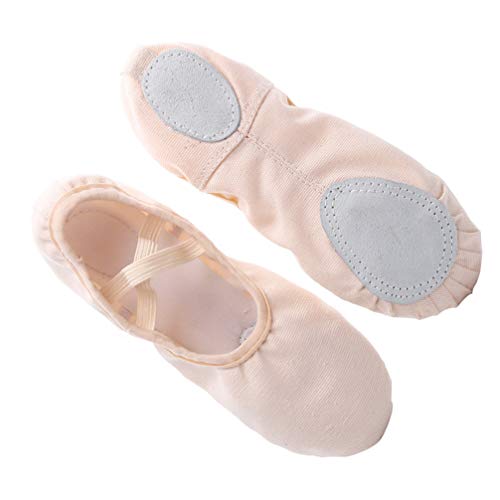 Healifty 1 par de Zapatos de Ballet de Lona Zapatillas de Ballet de Suela Completa Zapatos de Yoga para Bailar para Niños Pequeños Niñas Niñas Talla 34