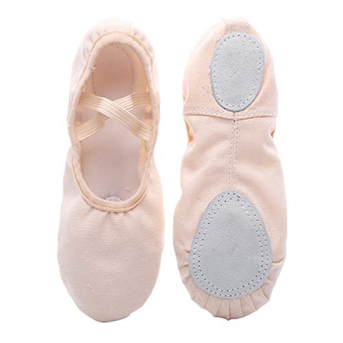 Healifty 1 par de Zapatos de Ballet de Lona Zapatillas de Ballet de Suela Completa Zapatos de Yoga para Bailar para Niños Pequeños Niñas Niñas Talla 34