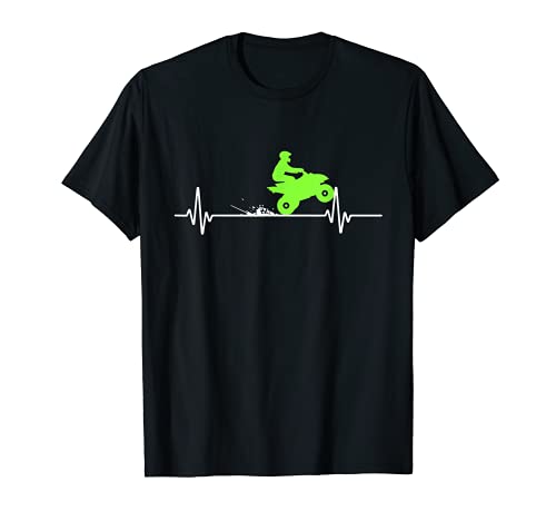 Heartbeat Quad T-Shirt ATV Offroad Motorsport Quad Driver Camiseta