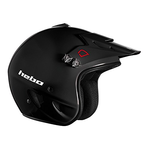 Hebo HC1100NM Trial Zone Policarbonato Casco, Negro, M