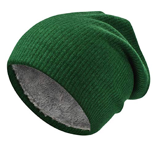 heekpek Bufanda de punto unisex Bufanda de abrigo de invierno con cuello grueso y bufanda para mujer y hombre Bufanda de cuello(Verde)