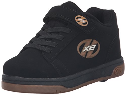 HEELYS Dual Up 770582 - Zapatos dos ruedas para niños, Black/gum, 34 EU