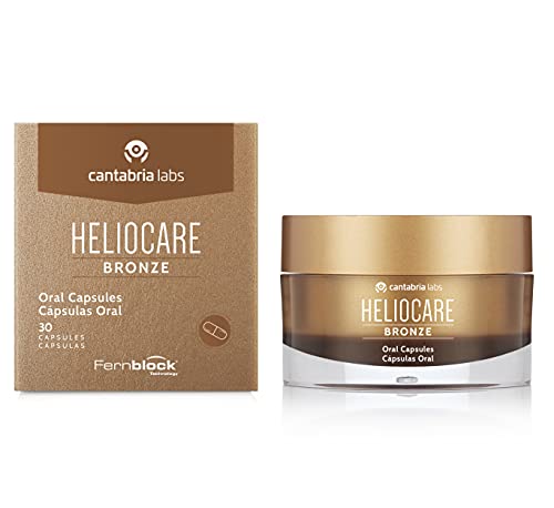 Heliocare Oral Cápsulas Bronze - Estimula el Bronceado Natural y Homogéneo, Fotoprotección desde el Interior, Antioxidante, Eficacia Inmediata, 30 cápsulas