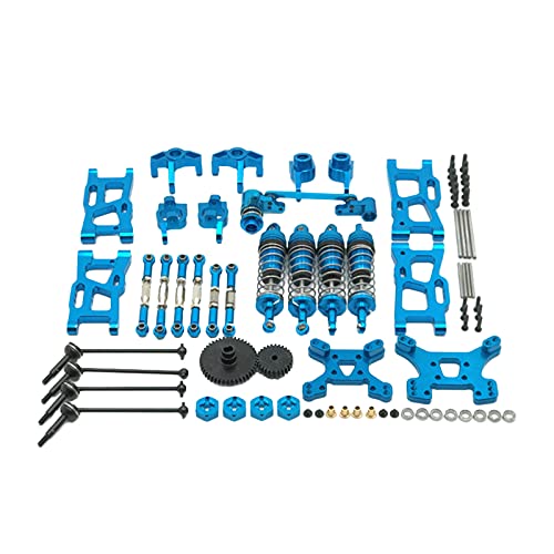 Hellery 1/12 RC Upgrade Metal Kit Completo Varilla de tracción para WLtoys 144001 124019 Piezas de Bricolaje de Coche - Azul