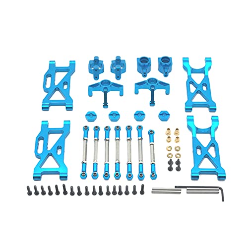 Hellery Kit de Barra de tracción de Brazo de suspensión de aleación de Metal para WLtoys 104001 Accesorios modificados de Coches RC a Escala 1:10 - Azul