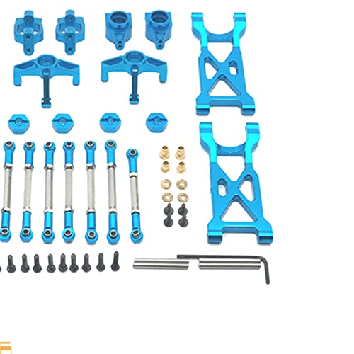 Hellery Kit de Barra de tracción de Brazo de suspensión de aleación de Metal para WLtoys 104001 Accesorios modificados de Coches RC a Escala 1:10 - Azul