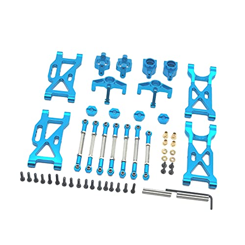Hellery Kit de Barra de tracción de Brazo de suspensión de aleación de Metal para WLtoys 104001 Accesorios modificados de Coches RC a Escala 1:10 - Azul