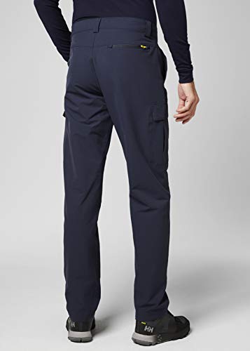 Helly Hansen HH Secado Rápido Softshell Pantalones De Carga, Azul (Navy), 36 para Hombre