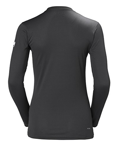 Helly Hansen HH Tech Crew Camiseta Deportiva Manga Larga, Mujer, Ebony, XS