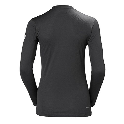 Helly Hansen HH Tech Crew Camiseta Deportiva Manga Larga, Mujer, Ebony, XS