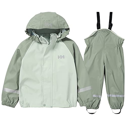 Helly Hansen K Bergen Pu Rainset - Chaqueta para niños de 2 años, color eucalipto