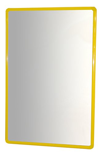 HenBea- Espejo infantil acrílico con marco de aluminio, Color amarillo, 100x65 cm (754/C4)