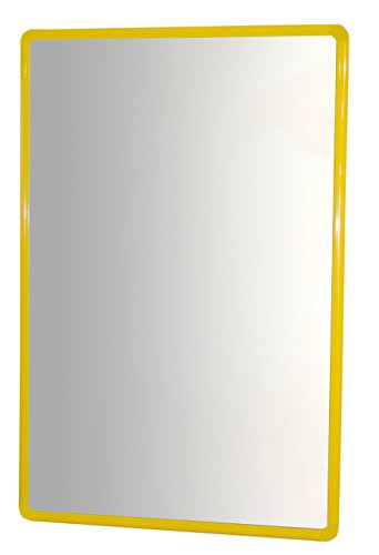 HenBea- Espejo infantil acrílico con marco de aluminio, Color amarillo, 100x65 cm (754/C4)