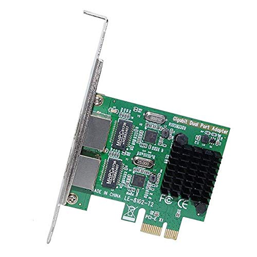 HEQIE-YONGP Tarjeta de Red de Gigabit Ethernet Gigabit 2 Port 1000MBPS, Tarjeta de expansión del Adaptador expreso para la PC de Escritorio