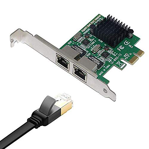 HEQIE-YONGP Tarjeta de Red de Gigabit Ethernet Gigabit 2 Port 1000MBPS, Tarjeta de expansión del Adaptador expreso para la PC de Escritorio