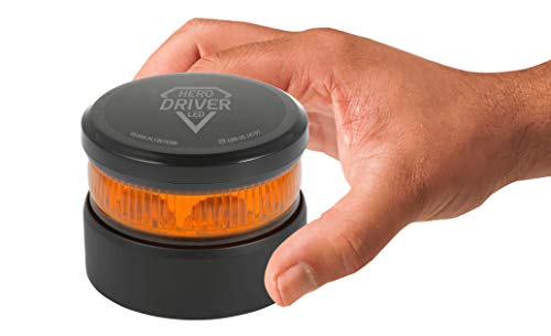 Hero Driver LED Luz Emergencia V16 Batería Litio Recargable Baliza Señalización DGT Homologada - 4 Unidades