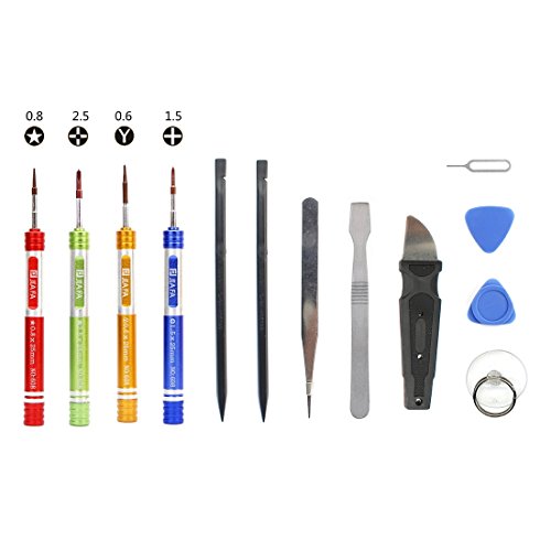 Herramientas para Reparar, JIAFA JF-878 13 en 1 Juego de Herramientas de reparación para iPhone/Samsung/Xiaomi Kits de reparación