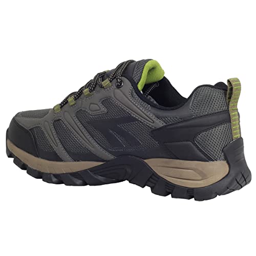 HI-TEC Muflon Low, Zapatillas de Trekking Hombre,Calzado Senderismo Hombre Impermeable, Calzado montaña Hombre (Verde Oliva, Numeric_42)