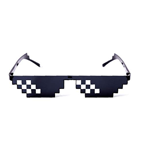 Hiinice Gafas De Sol De Pixelado Fiesta Gafas Gafas De Mosaico MLG Tonos Negros Herramientas Convenientes