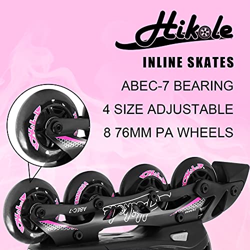 Hikole Patines en Línea Patines para Adultos Mujer Hombre Ajustables Patines para Principiantes Patines para Exteriores e Interiores 37-44