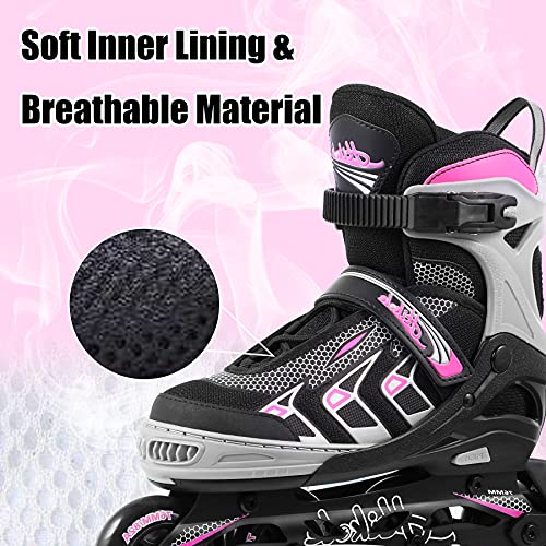 Hikole Patines en Línea Patines para Adultos Mujer Hombre Ajustables Patines para Principiantes Patines para Exteriores e Interiores 37-44