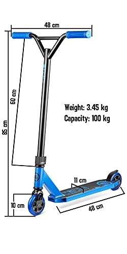 HIPE H1Green Patinete Pro Scooter Freestyle Nivel iniciación, Ruedas de Aluminio