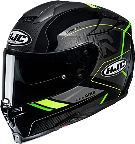 HJC Helmets Rpha 70 Coptic Casco, Unisex Adulto, Negro y Amarillo, XXL (62/63)