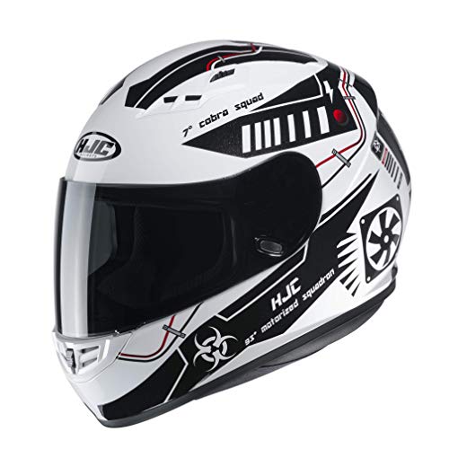 HJC NC Casco per Moto, Hombre, Blanco/Negro, S