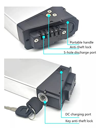 HJGHY Batería Ebike 36V 8AH 10AH 12.5AH 15AH Paquete de batería eBIKE de Litio con Cargador BMS 2A para Bicicleta eléctrica Plegable 200W 250W 350W Motor Bicicleta eléctrica,36v12.5ah,430mm