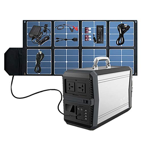 HJGHY Central Eléctrica Portátil 1000W, 273000mAh Generadores Solares Portátiles para Uso Doméstico, Batería de Respaldo CPAP para Emergencias de Viaje de Campamento Al Aire Libre,Plata