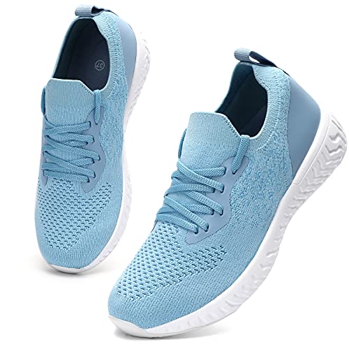 HKR Zapatillas Deporte Casual Mujer Amortiguación Ligera para Correr Azul Claro 36 EU