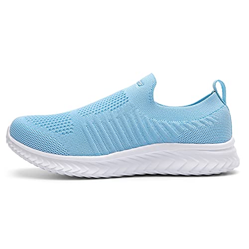 HKR Zapatillas Deporte para Mujer Ligeros Zapatos de Trabajo Calzado Cómodo para Caminar Gimnasio Jogging Azul Claro 39 EU