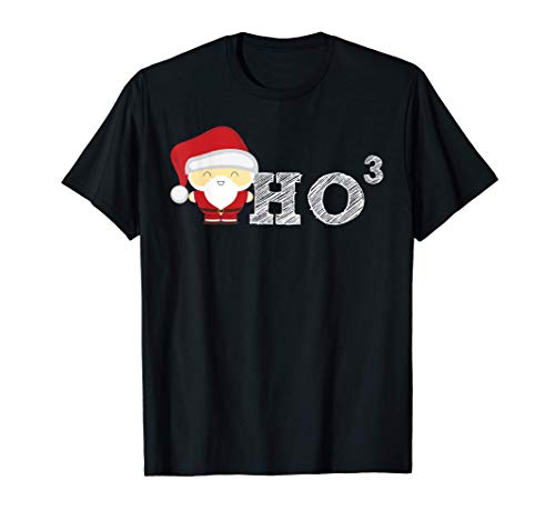 Ho Ho Ho X 3 3rd Power Santa Claus Christmas Holiday Camiseta