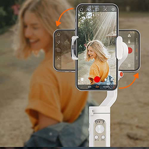 hohem iSteady X2-3-Axis - Estabilizador Plegable para Smartphone con Mando a Distancia Tipo C, Carga inversa Compatible con iPhone 12 11 Pro MAX Samsung S20 para Vlog Youtube Live Video Record