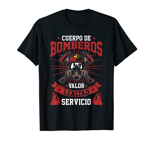 Hombre Firefighter Cuerpo De Bomberos Rescate Valor Y Compromiso Camiseta