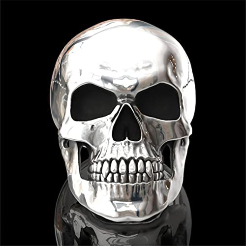 Hombre Hombre Hombre Anillos de Ciclista Ghost Head Anillo de cráneo Gótico Punk Rock Biker Joyería Accesorios al por Mayor-12,Silver