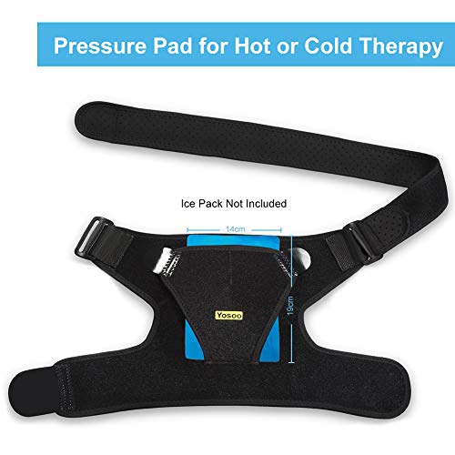 Hombreras Deportivas, Apoyo de Compresión del Hombro, Hombreras Ajustable Neopreno para Mujeres y Hombres, Protección Hombro para Alivio del Dolor de Dislocado AC Articulación, Bursitis y Tendinitis