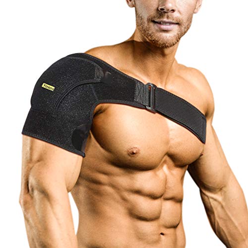 Hombreras Deportivas, Apoyo de Compresión del Hombro, Hombreras Ajustable Neopreno para Mujeres y Hombres, Protección Hombro para Alivio del Dolor de Dislocado AC Articulación, Bursitis y Tendinitis