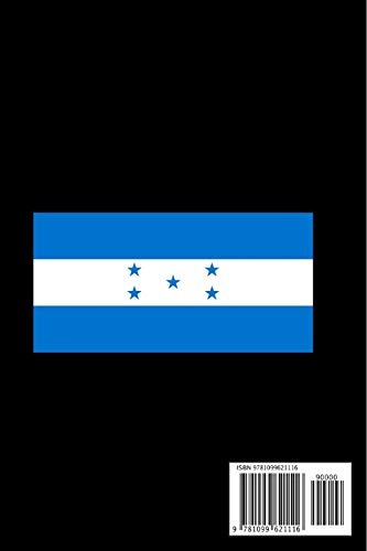 HONDURAS IS WHERE THE HEART IS: Country Flag A5 Notebook to write in with 120 pages