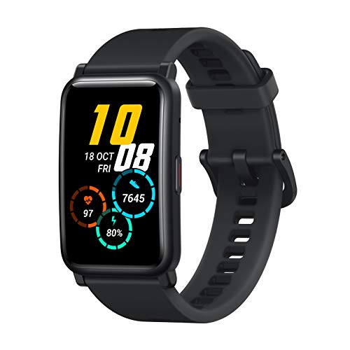 HONOR Watch ES Smartwatch Reloj Inteligente de Deporte 5ATM de Pantalla 1,64" con Monitor de Pulsómetro, Blood Pressure y Sueño Pulsera de Actividad Fitness Tracker Unisex Android iOS (Negro)